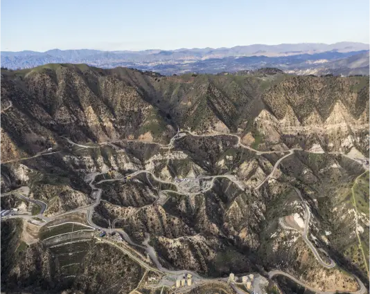 Aerial photograph of winding roads through Los Angeles area mountains, reinforcing Legal Lead Pros local Southern California roots and knowledge of the market.